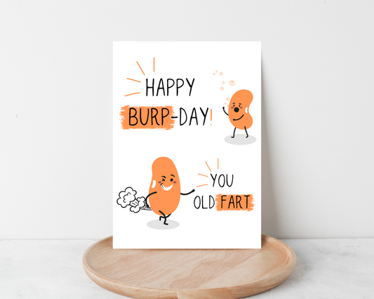 Happy Burpday Birthday Card