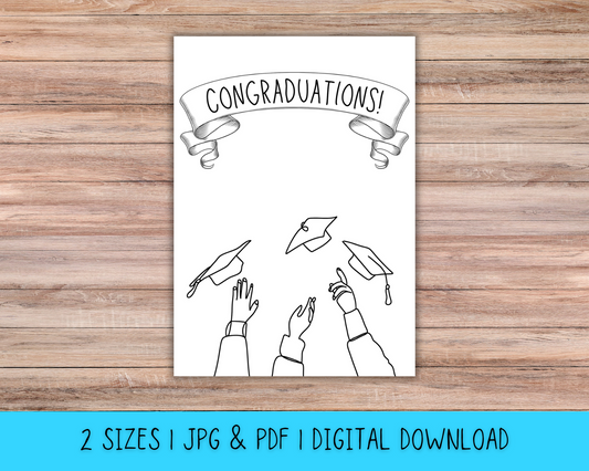 Printable Congraduations Graduation Congratulations Card